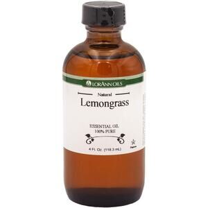 Lorann Oils 100% Pure Natural Lemongrass Essential Oil 4 Ounce Bottle